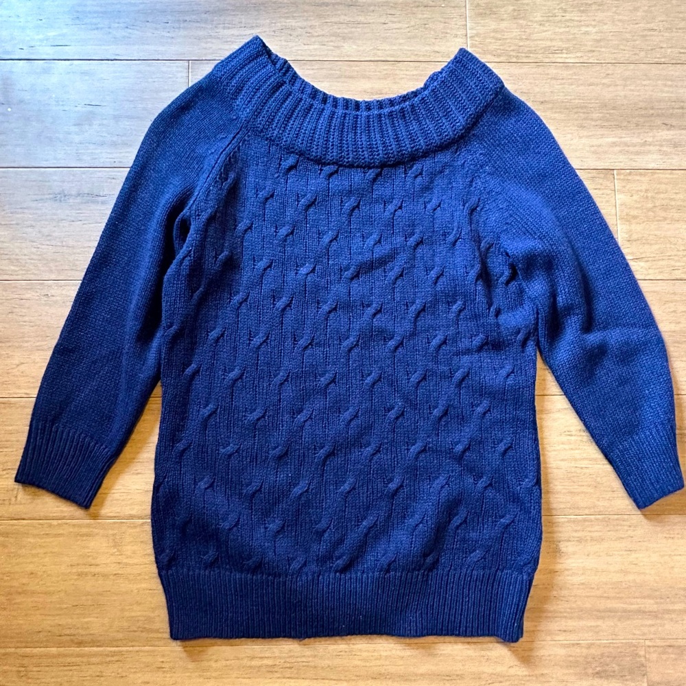 Blue knit sweater